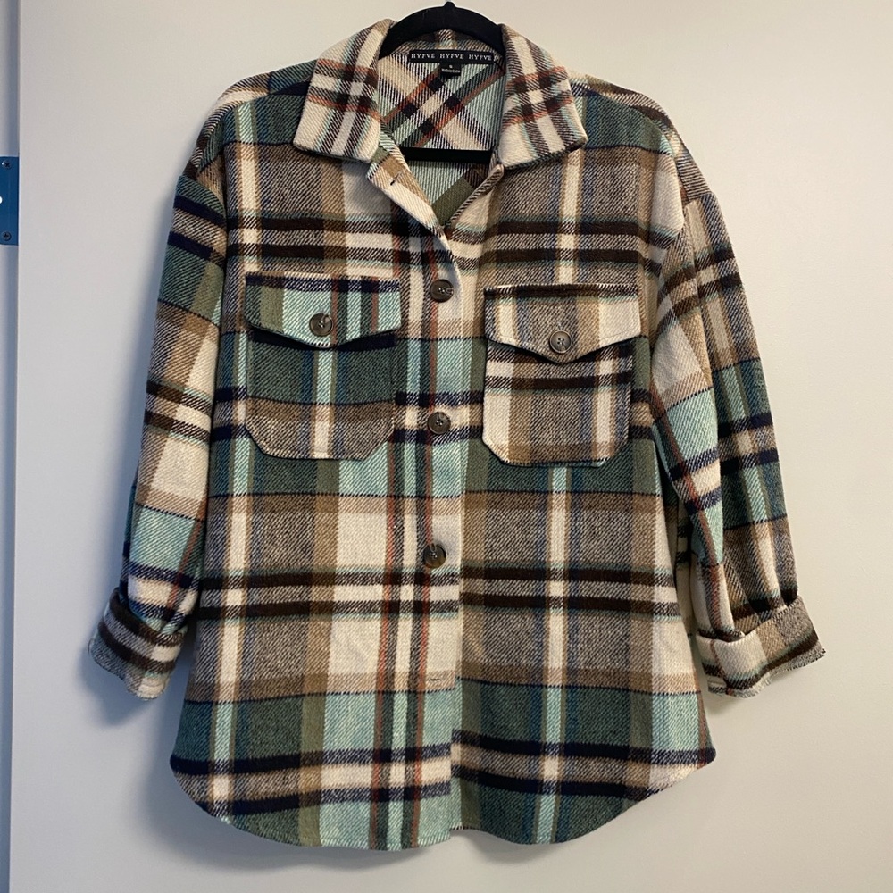 HYFVE Plaid Button-up Jacket